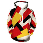 3D Graphic Printed Hoodies Geometric Patterns