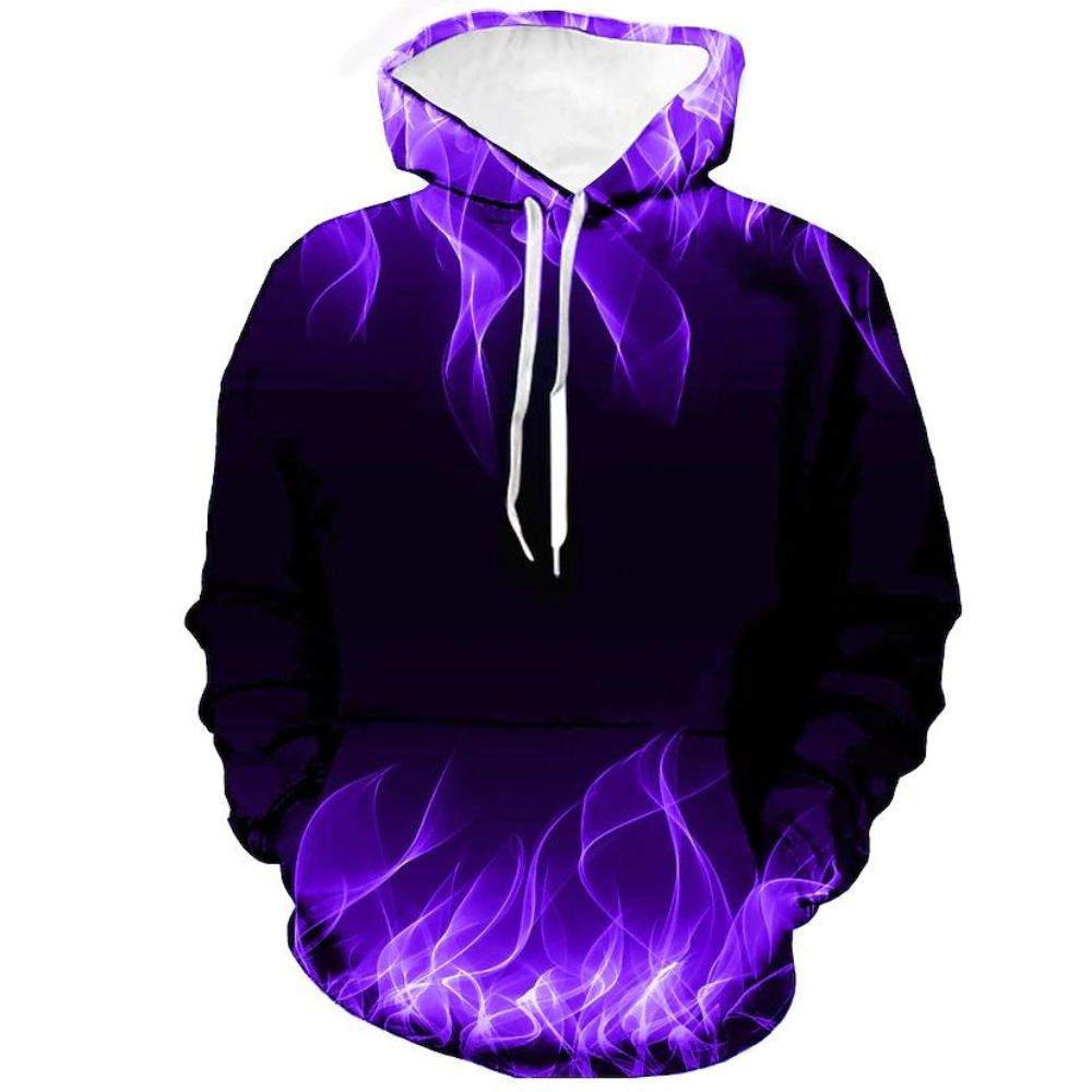 3D Graphic Printed Hoodies Flame
