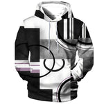 3D Graphic Printed Geometric Pattern Hoodies