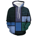 3D Graphic Pattern Plaid Color Blocking Casual Hoodies