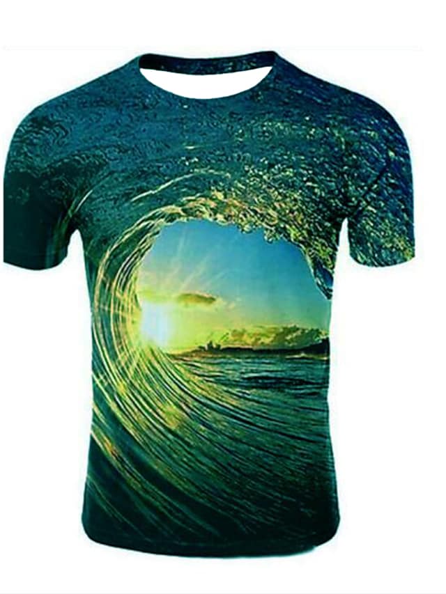 3D Galaxy Graphic Casual Daily Short Sleeve Shirts