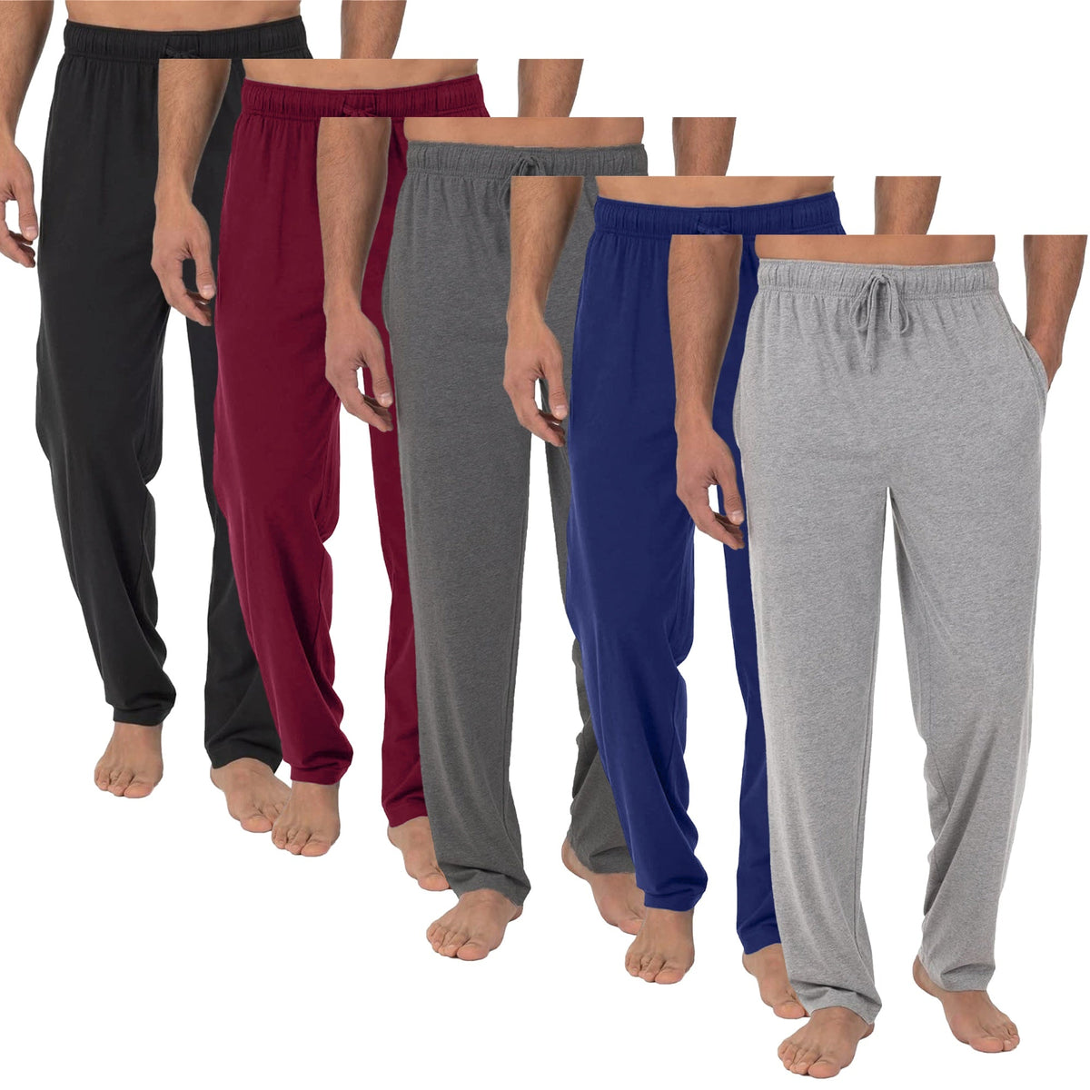 Men's 5-Pack Modern Fit Classic Lounge Pants (Sizes: S-3XL)