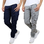 2-Pack Men's Flex-Stretch Cotton Cargo Pants – Comfortable, Durable & Versatile (31-Inch Inseam)