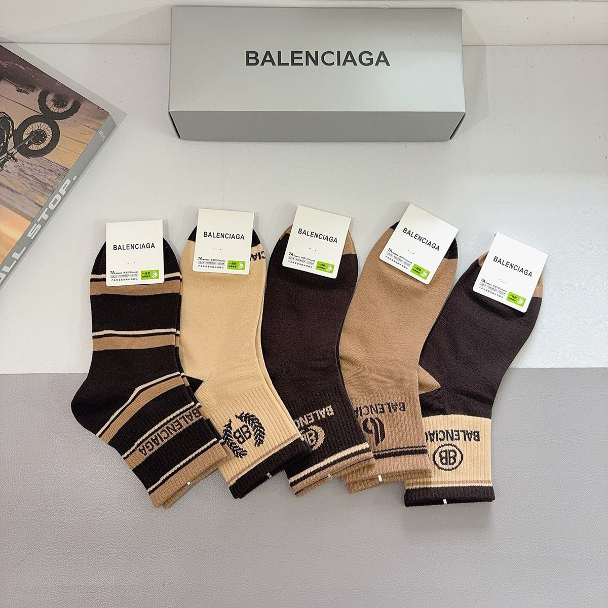 5-Pair Comfort Socks Set (1 BOX)-38