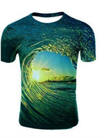 3D Galaxy Graphic Casual Daily Short Sleeve Shirts