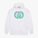 Green Classic Print Hoodie