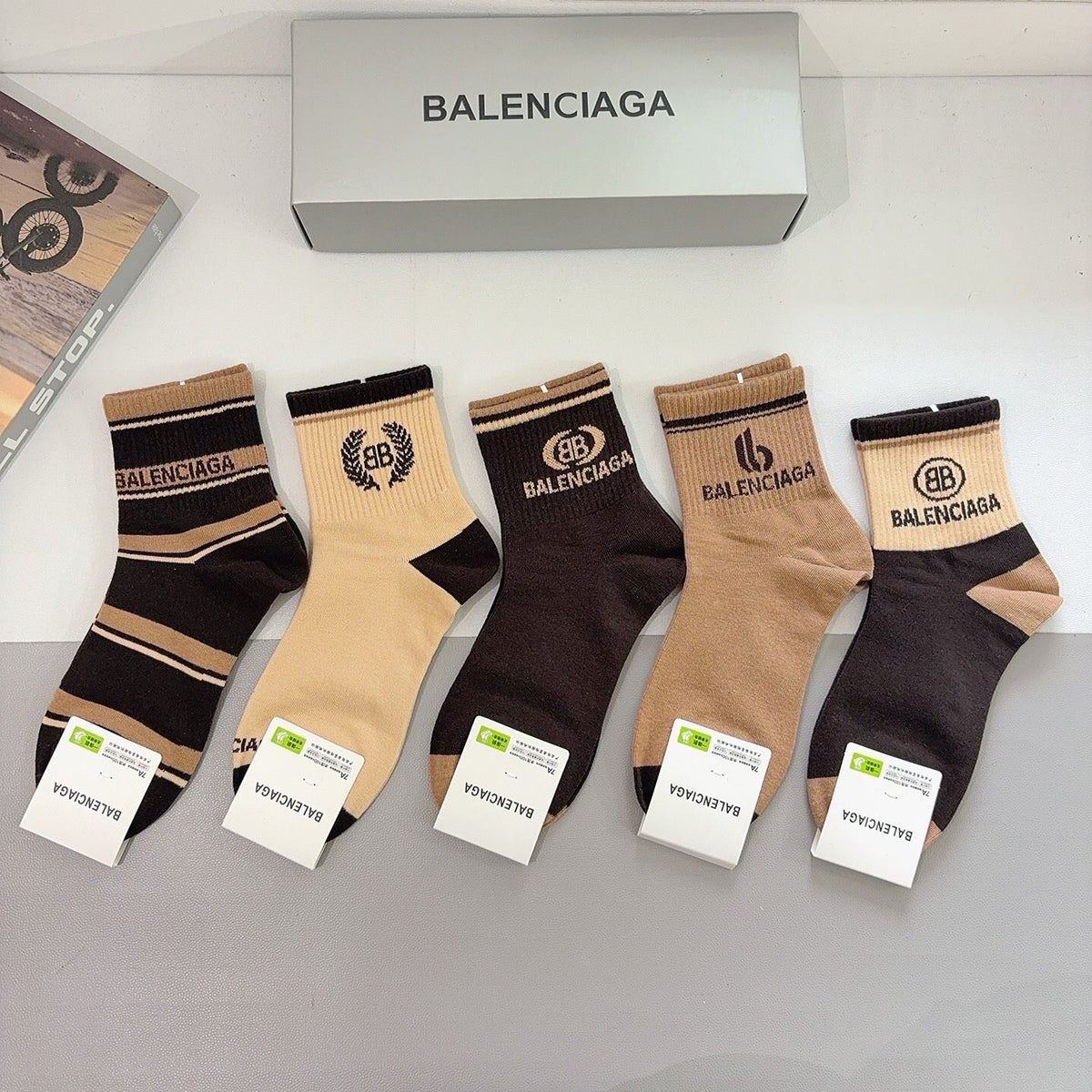 5-Pair Comfort Socks Set (1 BOX)-38